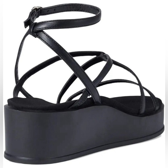 Anne Klein Sandals Womens 10M iFlex Black Platform/Flatform Strappy Casual - Picture 2 of 8